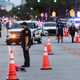 Authorities investigate the site of the Pride crash.